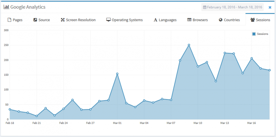Google Analytics Widget